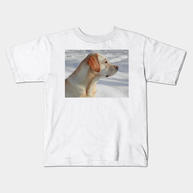 Labrador Retriever Yellow fourth Kids T-Shirt by Wanderingangel